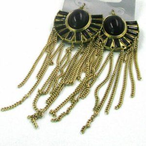 New Jewelry Unique Black Gemstone Dangle Earring